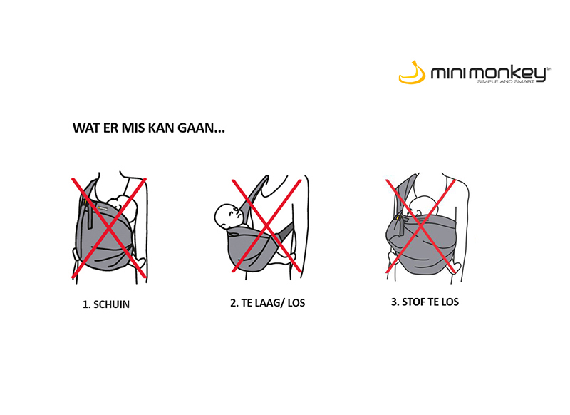 Op stap - draagzak - minimonkey - mini sling - per stuk