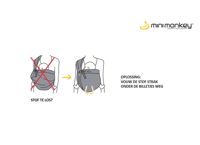 Op stap - draagzak - minimonkey - mini sling - per stuk