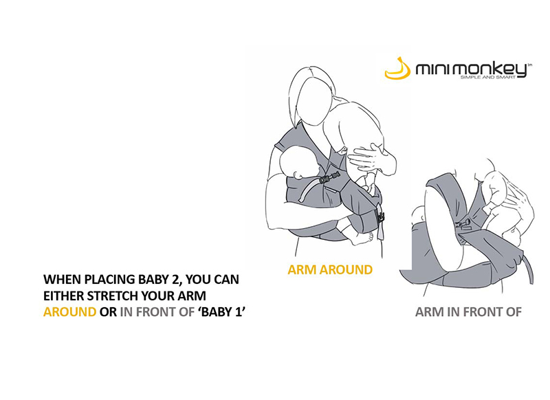 Op stap - draagzak - minimonkey - twin sling - per stuk