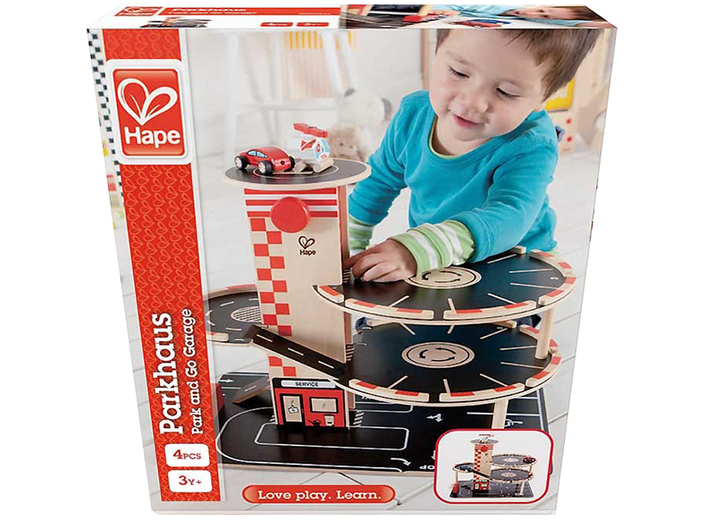 Speelgoed garage - voertuigen - Hape - Park & Go - hout - per stuk