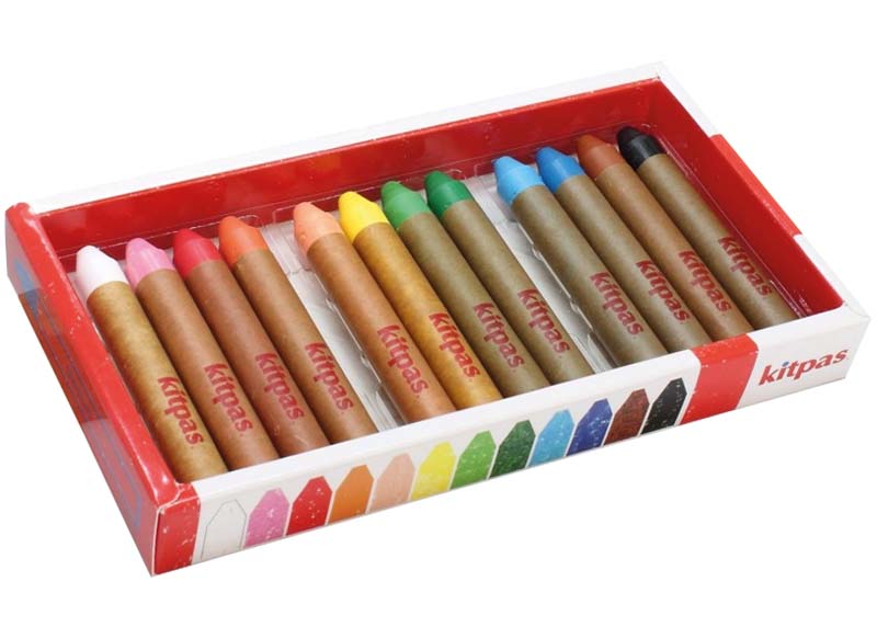 Waskrijt - Kitpas - medium - set van 12 assorti