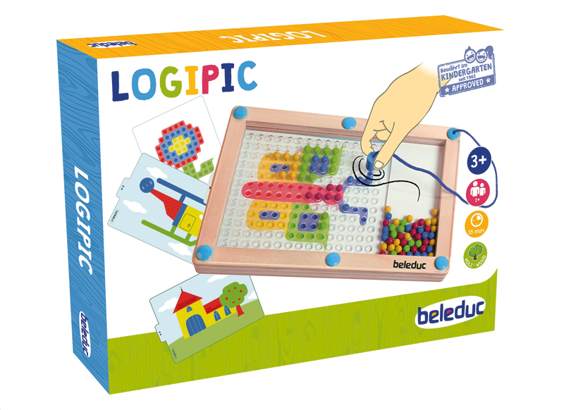 Fijne motoriek - Beleduc - Logipic - magnetisch - houten spelbord - per spel