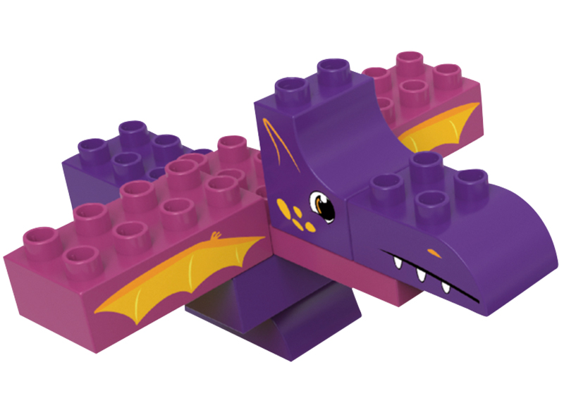 Bouwset - blokken - Biobuddi - dinosaurussen - set van 79 assorti