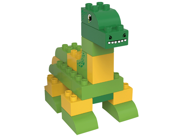 Bouwset - blokken - Biobuddi - dinosaurussen - set van 79 assorti