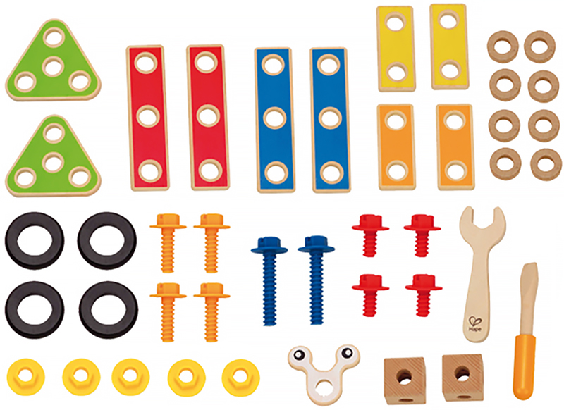 Bouwset - gereedschap - Hape - set van 42 assorti