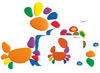 Kleur en vorm - EDX Education - Rainbow Pebbles - regenboogstenen - set van 36 assorti