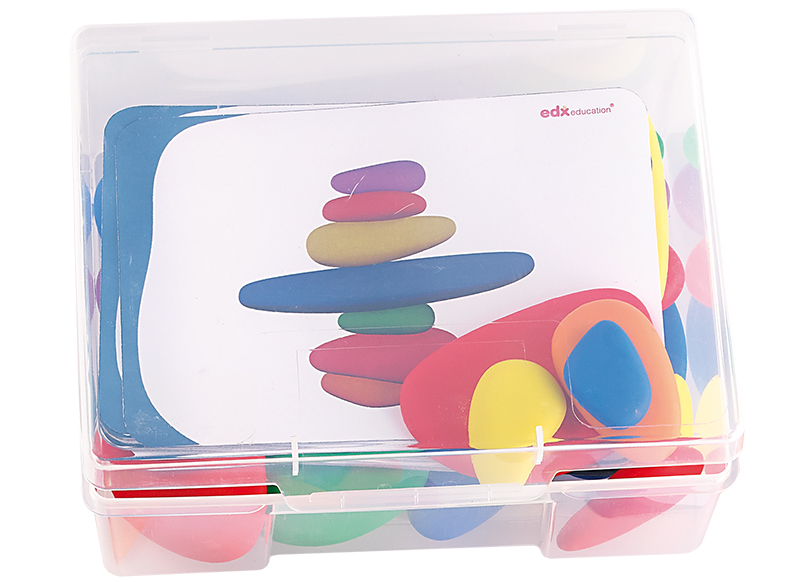 Kleur en vorm - EDX Education - Rainbow Pebbles - regenboogstenen - set van 36 assorti