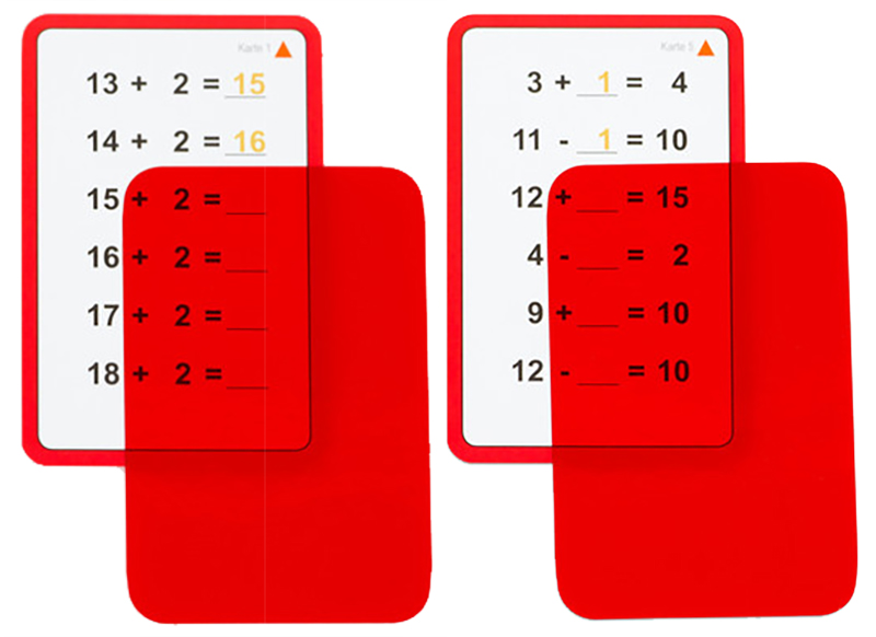 Rekenkaarten - magische kaarten - plus - min - tot 20 - set 1 - per set