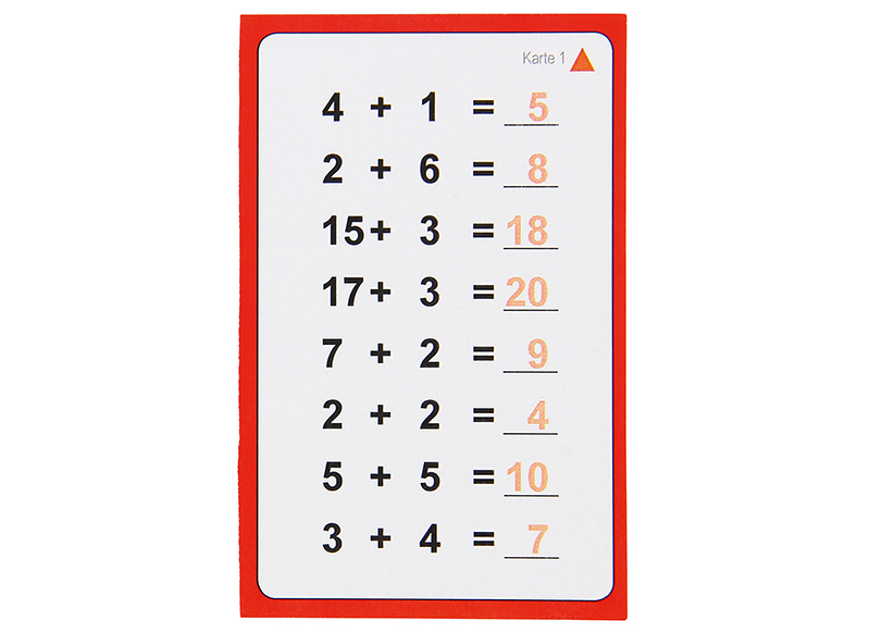 Rekenkaarten - magische kaarten - plus - min - tot 20 - set 1 - per set