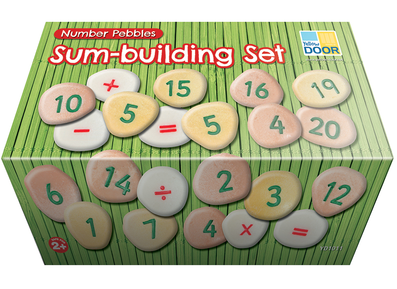 Spel - rekenspel - Yellow Door Number Pebbles Sum-building Set - rekenen - per spel