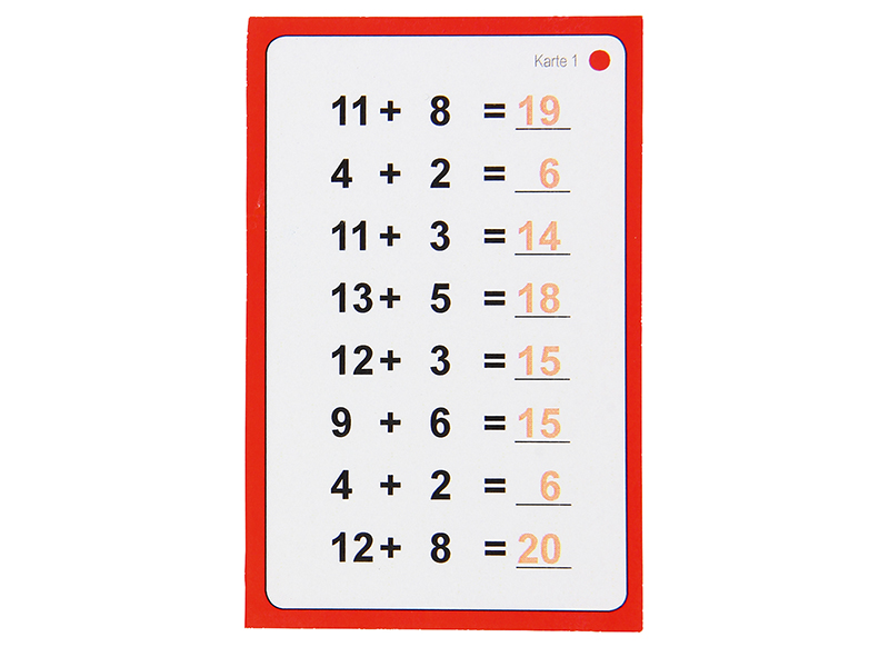 Rekenkaarten - magische kaarten - plus - min - tot 20 - set 2 - per set