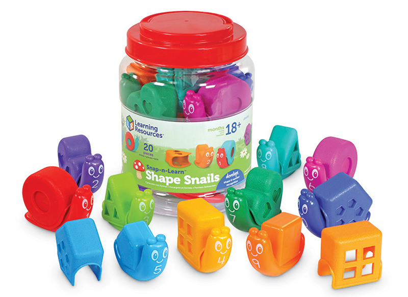 Spel - telspel - Learning Resources Snap-n-Learn Shape Snails - set van 20