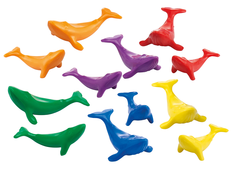 Sorteerfiguren - EDX Education - walvissen - set van 36 assorti