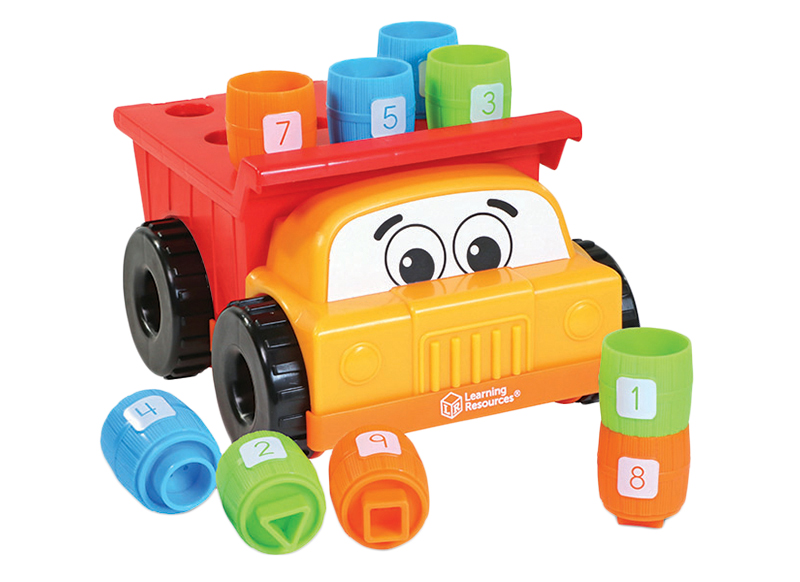 Stapelen en sorteren - Learning Resources - tony the peg stacker dump truck - 10-delig