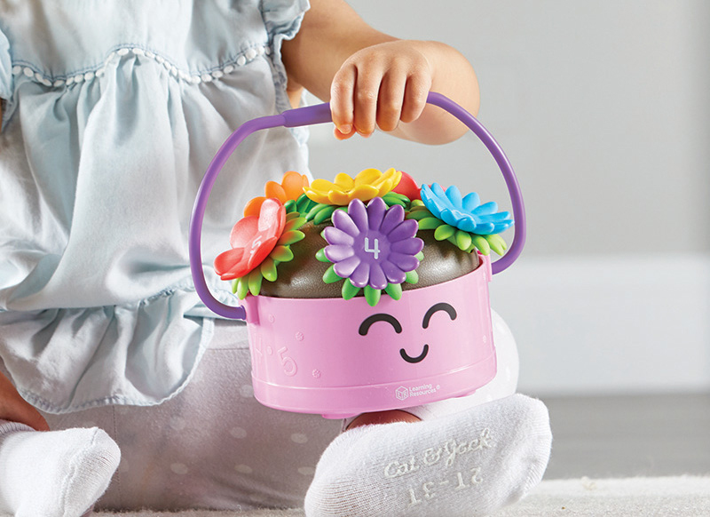 Wiskunde initiatie - Learning Resources - poppy the count & stack flower pot