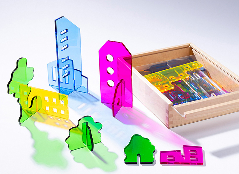 Speelgoedfiguren - stadsfiguren - Dusyma Glow Up - gekleurd - transparant - set van 26