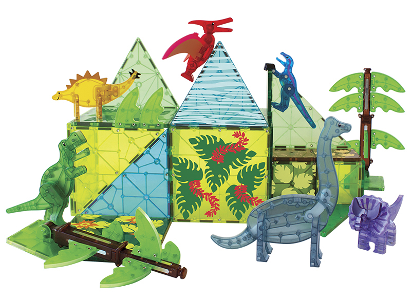 Constructie - MAGNA-TILES - dino world XL - 50-delig
