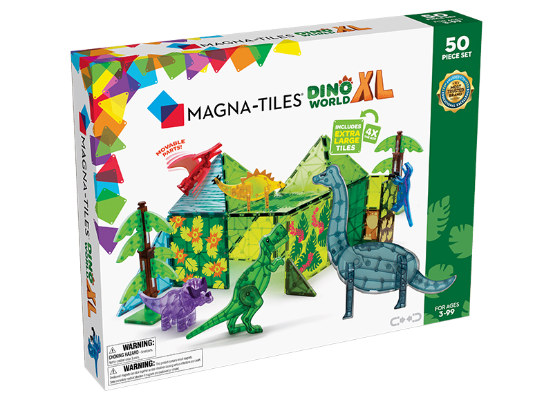 Constructie - MAGNA-TILES - dino world XL - 50-delig