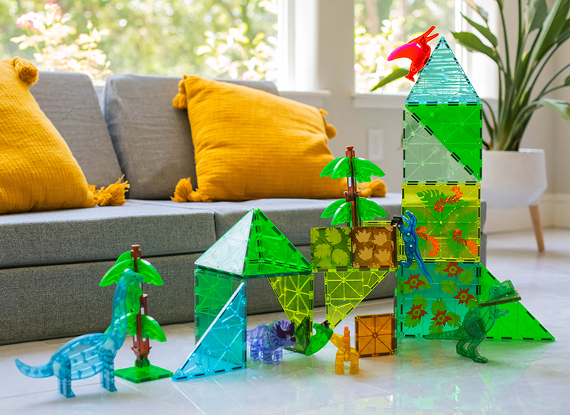 Constructie - MAGNA-TILES - dino world XL - 50-delig