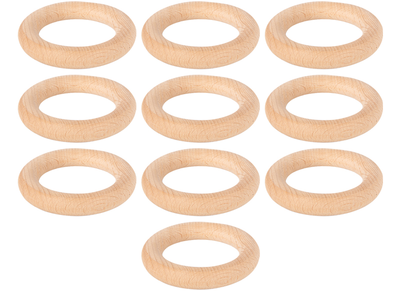 Loose parts - tickit Natural Wooden Rings - set van 10