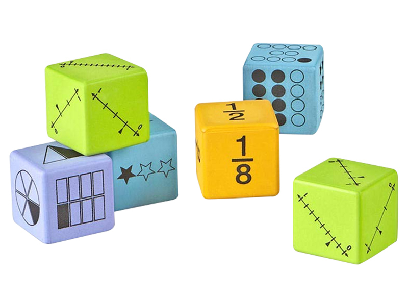 Spelaccessoires - dobbelstenen - hand2mind Multiple Representation Fractions Dice - wiskunde - per set