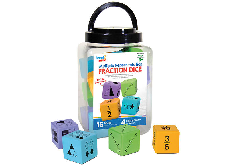 Spelaccessoires - dobbelstenen - hand2mind Multiple Representation Fractions Dice - wiskunde - per set
