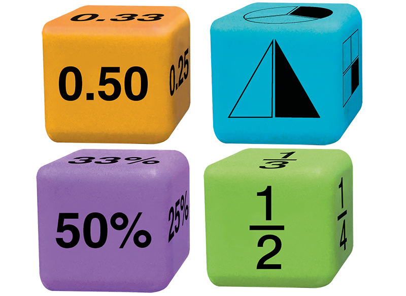 Spelaccessoires - dobbelstenen - hand2mind Multiple Representation Equivalency Dice - wiskunde - per set