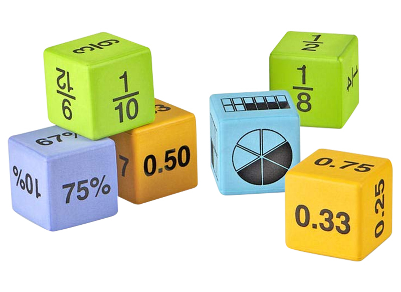 Spelaccessoires - dobbelstenen - hand2mind Multiple Representation Equivalency Dice - wiskunde - per set