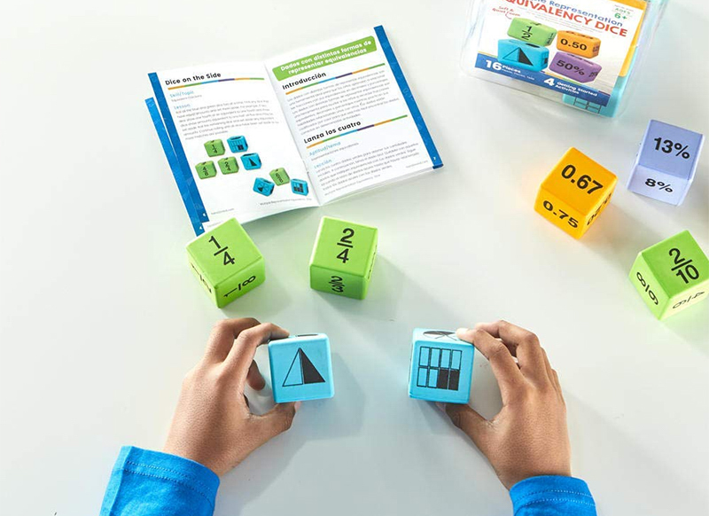 Spelaccessoires - dobbelstenen - hand2mind Multiple Representation Equivalency Dice - wiskunde - per set
