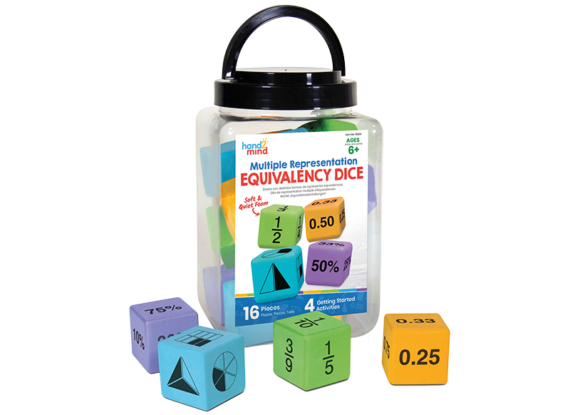 Spelaccessoires - dobbelstenen - hand2mind Multiple Representation Equivalency Dice - wiskunde - per set