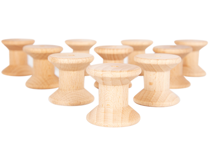Loose parts - tickit Natural Wooden Spools - set van 10
