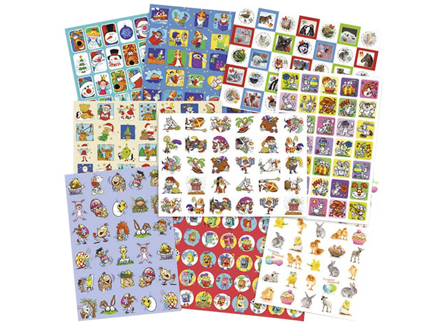 Stickers - feestdagen - 360 motieven - assortiment van 720