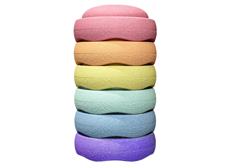 Bewegingsmateriaal - Stapelstein - pastel - set van 6
