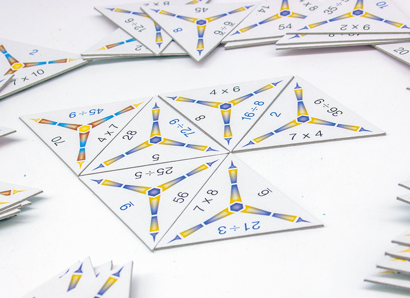 Spel - rekenspel - Schubitrix Mathematik - vermenigvuldigen en delen tot 100 - domino - per spel