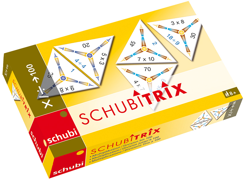 Spel - rekenspel - Schubitrix Mathematik - vermenigvuldigen en delen tot 100 - domino - per spel