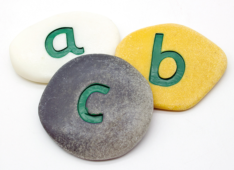 Letters - Yellow Door Jumbo Alphabet Pebbles - letterstenen - alfabet - per set