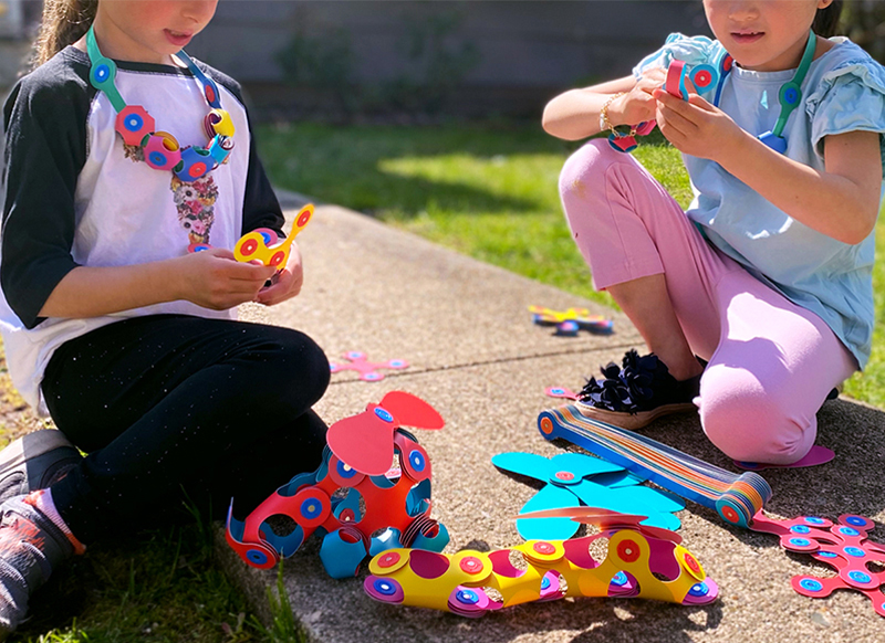 Constructie - magnetische blokken - Clixo - set van 60