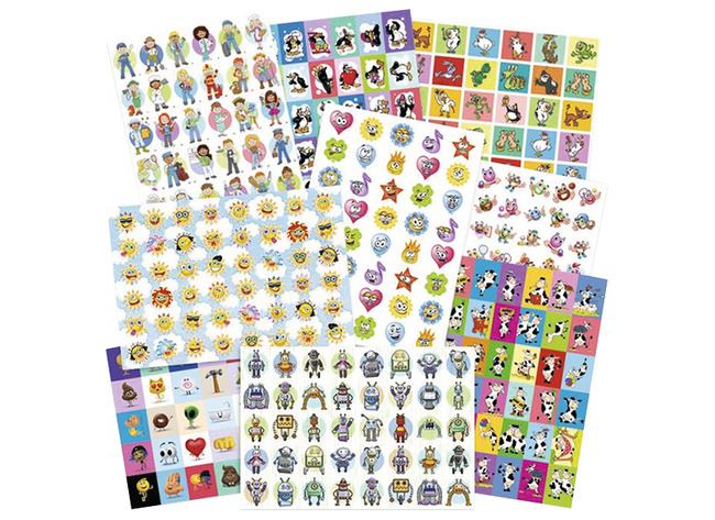 Stickers - fantasie mix - 360 motieven - assortiment van 720