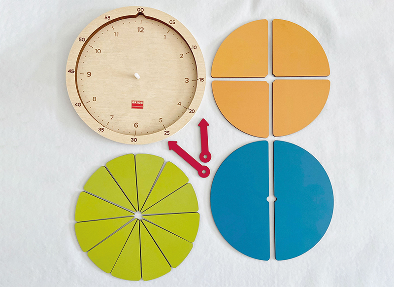 Klok - Akros Let’s Build The Time - bouw de tijd - kloklezen - per stuk