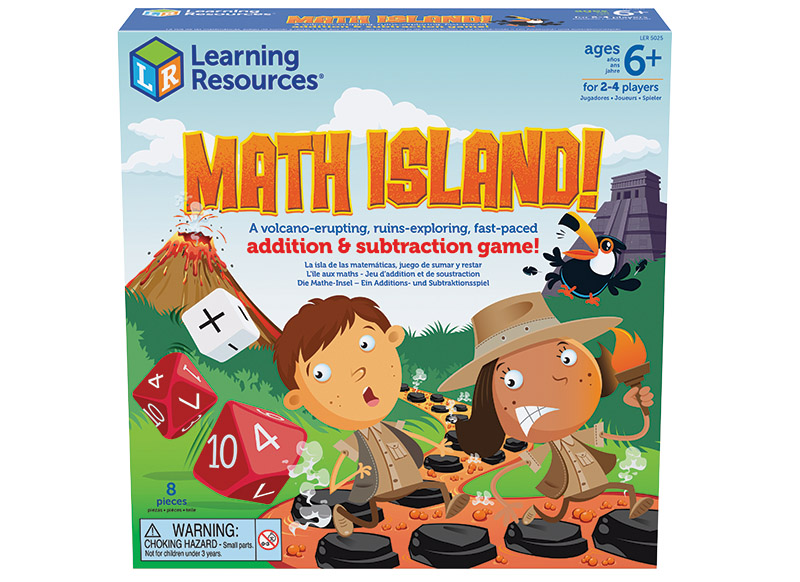 Spel - rekenspel - Learning Resources Math Island! Addition & Subtraction Game - rekeneiland - optellen en aftrekken - rekenen - per spel
