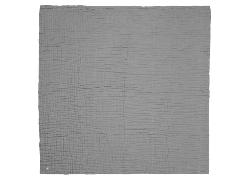 Deken - Jollein Wrinkled - 75 x 100 cm - inbakeren - storm grey - per stuk