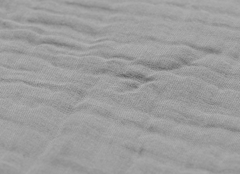 Deken - Jollein Wrinkled - 75 x 100 cm - inbakeren - storm grey - per stuk