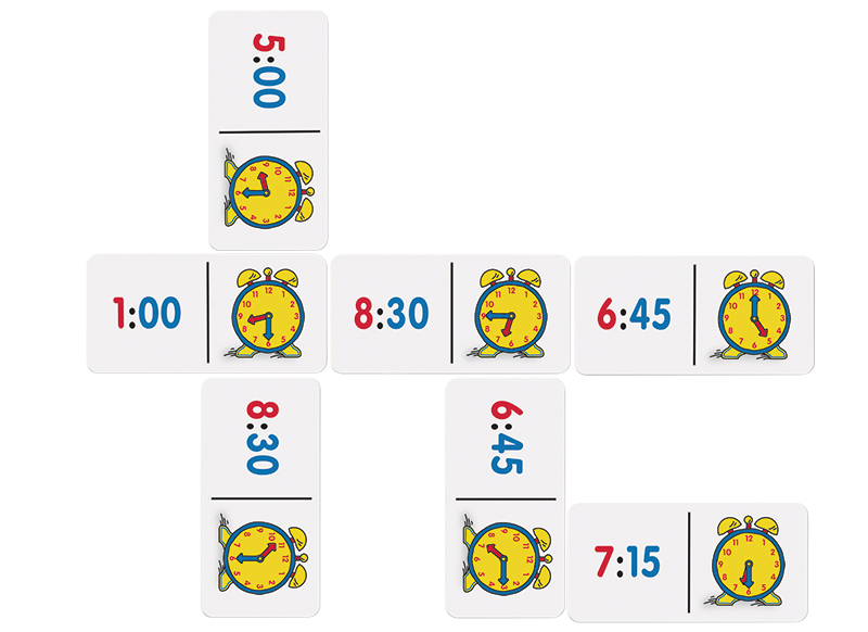 Klok lezen - Learning Resources - Time Dominoes - domino - per spel