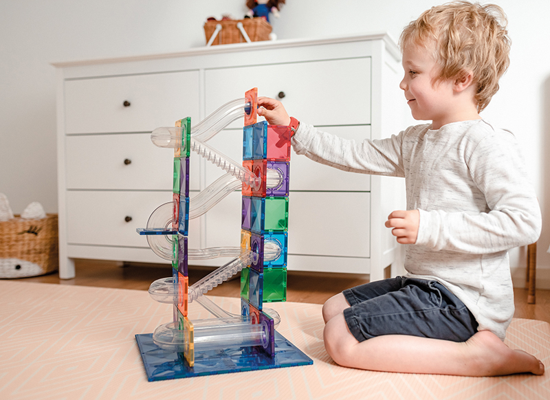 Bouwset - Connetix Rainbow Ball Run Pack - knikkerbaan - magnetisch - set van 92 assorti