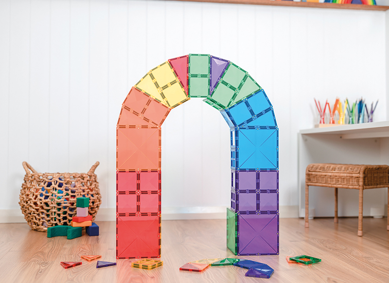 Bouwset - Connetix Rainbow Starter Pack - magnetisch - set van 62 assorti