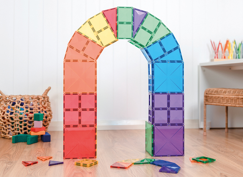 Bouwset - Connetix Rainbow Starter Pack - magnetisch - set van 62 assorti