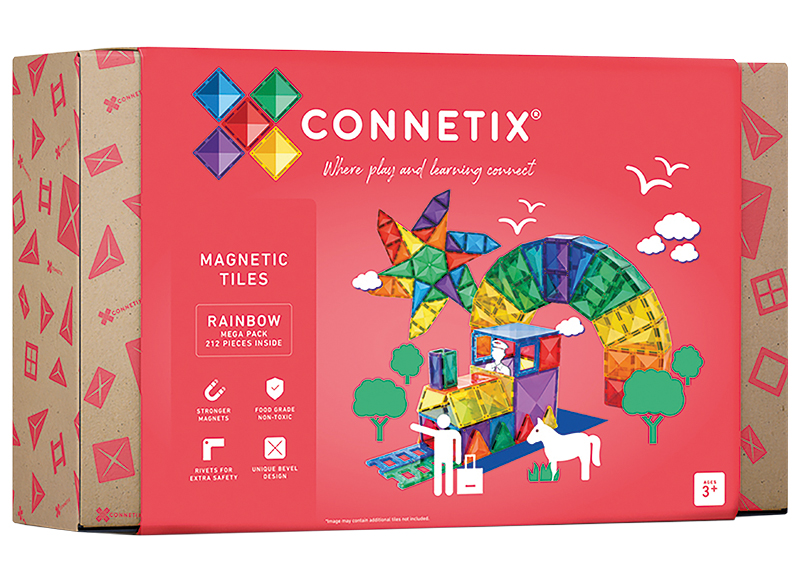 Bouwset - Connetix Rainbow Mega Pack - magnetisch - set van 212 assorti