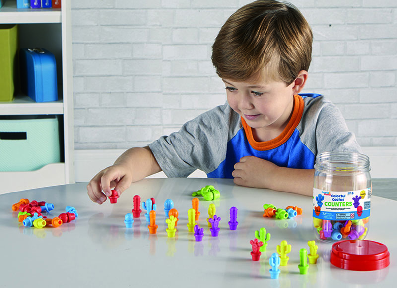 Sorteerfiguren - hand2mind Colourful Cactus Counters - cactussen - set van 72 assorti