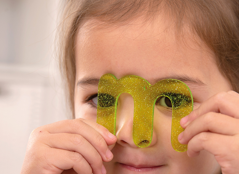 Lichtbordmateriaal - letters - tickit Rainbow Glitter Letters - kunststof - glitter - voor lichtbord - per set