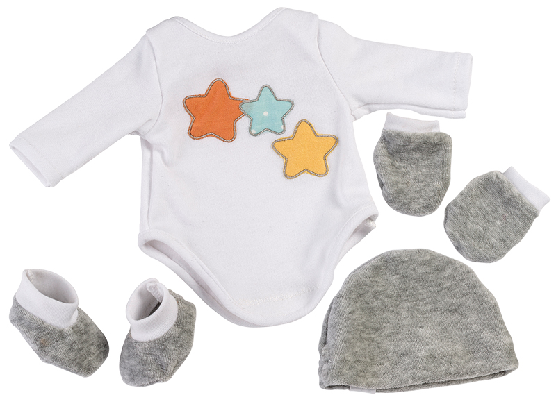 Poppenkleding - Miniland - body - romper - accessoires - 40 cm - per set